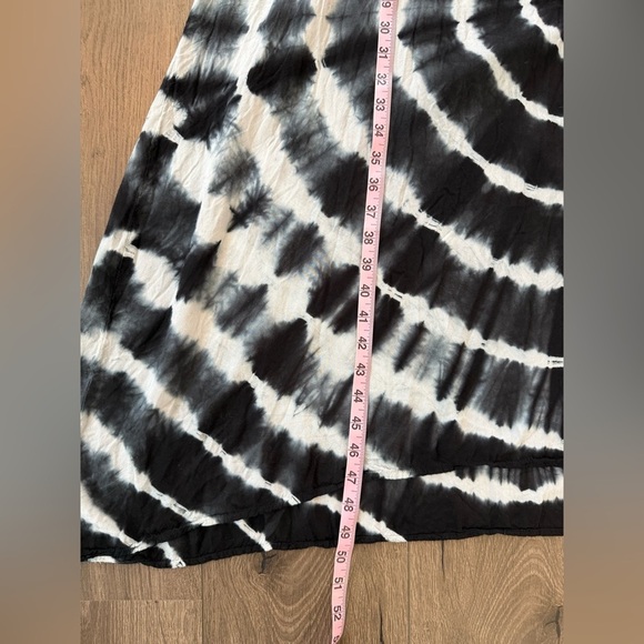 Raviya Cover Up Maxi Dress Black Boho Tie Dye Tank Strap Size Large - Picture 8 of 8
